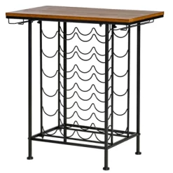 HOMCOM 24-Bottle Industrial Modern Wine Rack Table, Freestanding 6 Tier Wine Bottle Organizer With Glass Stemware Holder , Natural / Black 7 HOMCOM 24-Bottle Industrial Modern Wine Rack Table, Freestanding 6 Tier Wine Bottle Organizer With Glass Stemware Holder , Natural / Black -Cozy Living Deals Store GUEST 1f3f1847 1431 4d52 ae82 e932e5bf1056