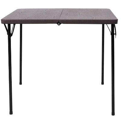 Flash Furniture 2.83-Foot Square Bi-Fold Plastic Folding Table With Carrying Handle 8 Flash Furniture 2.83-Foot Square Bi-Fold Plastic Folding Table With Carrying Handle - Image 8