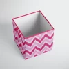 Bacati - MixNMatch Pink Zigzag Storage Box Small