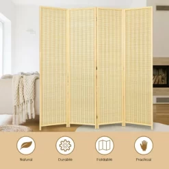 Costway 4 Panel Room Divider Screen Portable Folding 6 Ft Partition Screen 13 Costway 4 Panel Room Divider Screen Portable Folding 6 Ft Partition Screen -Cozy Living Deals Store GUEST 1fc21366 bd15 4d82 a9ac be314a51541f