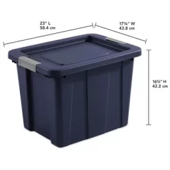 Sterilite Tuff1 18 Gallon Plastic Stackable Basement, Garage, Attic Storage Tote Container Bin With Latching Lid, Dark Blue (18 Pack) -Cozy Living Deals Store GUEST 1fd9f287 d008 4cec 9863 1cacce9c9eec