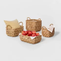 Twisted Open Checkered Weave Milk Crate Natural - Brightroom™ -Cozy Living Deals Store GUEST 201761e9 c2f6 4214 a69a 5b0470d995d6