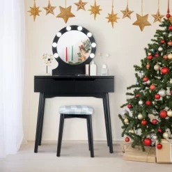 Costway Vanity Makeup 8 Dimmable Bulbs Lighted BlackWhiteNatural -Cozy Living Deals Store GUEST 204b7ae0 d711 4d58 b9a9 8ca12c28a38b