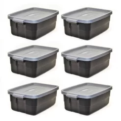 Rubbermaid Roughneck 3 Gallon Rugged Storage Tote With Lid And Handles For Home, Basement, Garage, (6 Pack) -Cozy Living Deals Store GUEST 206328f3 dc64 4971 a747 0a6c7b740c3b