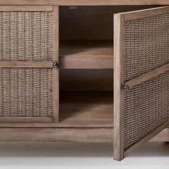 Brandeis Woven TV Stand For TVs Up To 60" Brown - Threshold™ Designed With Studio McGee -Cozy Living Deals Store GUEST 207e0e77 d234 4ee8 8261 19fba8aebd36