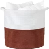 Midlee Rust & White Rope Toys Basket