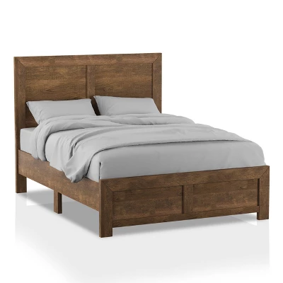 3pc Queen Quail Bedroom Set With 2 Nightstands Rustic Light Walnut - HOMES: Inside + Out 2 3pc Queen Quail Bedroom Set With 2 Nightstands Rustic Light Walnut - HOMES: Inside + Out - Image 2