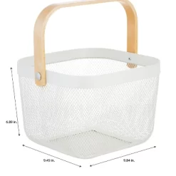 Simplify Mesh Tote With Bamboo Handle White -Cozy Living Deals Store GUEST 215eeb71 edd5 4838 9ced 38ada21c04d7