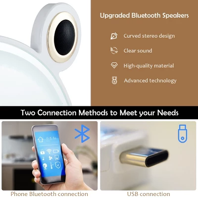 Costway Vanity Dressing Table Set Touch Screen Dimming Mirror 5 Costway Vanity Dressing Table Set Touch Screen Dimming Mirror - Image 5