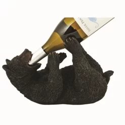 True Frisky Cub Polyresin Wine Bottle Holder Set Of 1, Black, Holds 1 Standard Wine Bottle -Cozy Living Deals Store GUEST 21fc2c35 674f 4c63 8d7b e29a68360ffd