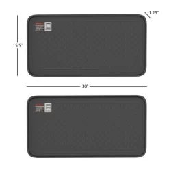 Fleming Supply All-Weather Large Plastic Boot Tray For Indoor And Outdoor Use – Set Of 2, Black