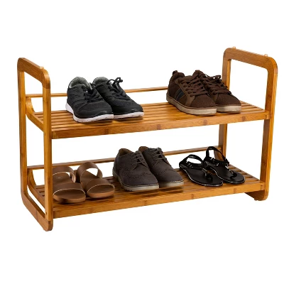 Organize It All 2 Tier Stackable Shoe Rack Lohas Collection 3 Organize It All 2 Tier Stackable Shoe Rack Lohas Collection - Image 3