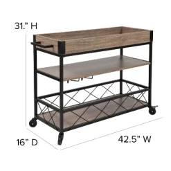 Emma And Oliver Light Oak Wood Kitchen Bar Cart, Stemware Rack And Locking Casters -Cozy Living Deals Store GUEST 23e63120 9e58 426a 9ada a36cca3692ab