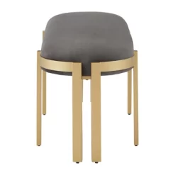 Lepape Upholstered Bench Gray Velvet - Inspire Q -Cozy Living Deals Store GUEST 2404407e e15a 4140 8278 ba6869af3e63