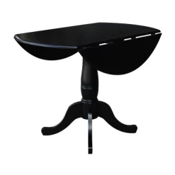 Davidson Round Dual Drop Leaf Pedestal Table Black - International Concepts 16 Davidson Round Dual Drop Leaf Pedestal Table Black - International Concepts -Cozy Living Deals Store GUEST 24ec0610 818b 49bd 8c62 485e357e0b69