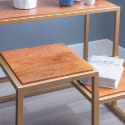 Camber 3 Tiered Plant Stand Side Table Gold - Powell Company -Cozy Living Deals Store GUEST 255f6882 097d 40fa ab7a b7103f1dc3f1