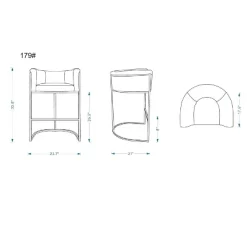 Set Of 2 Cosmopolitan Upholstered Metal Counter Height Barstools - Manhattan Comfort -Cozy Living Deals Store GUEST 25b0a8f7 232a 4db1 b220 582662def3e6