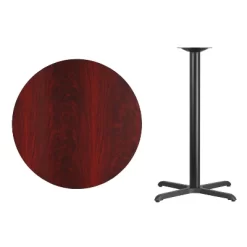Flash Furniture 36'' Round Laminate Table Top With 30'' X 30'' Bar Height Table Base -Cozy Living Deals Store GUEST 26025c5b 6de4 4c4b 9792 734c507bf9fd