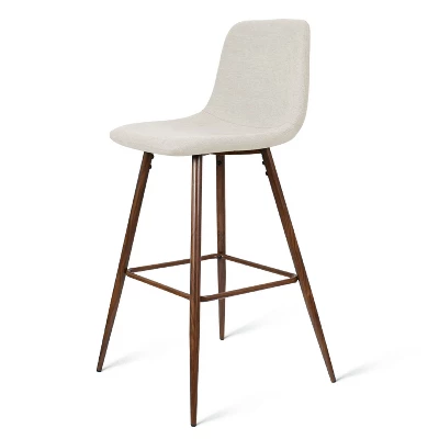 26" Bingo Walnut Leg With Upholstered Counter Height Stool (Set Of 2 )-Maison Boucle 3 26" Bingo Walnut Leg With Upholstered Counter Height Stool (Set Of 2 )-Maison Boucle - Image 3