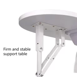 LEIBOU Professional Vented Foldable Manicure Nail Technician Table With Dust Collector Fan And Bag, And 4 Lockable Wheels, White