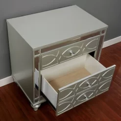2pc La Mesa Nightstand And Dresser Set Silver - HOMES: Inside + Out -Cozy Living Deals Store GUEST 2775004e 46f5 47a6 a34e 2b1ca2c0991a