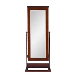 Chiara Cheval Mirror/Jewelry Wardrobe Walnut - Powell Company