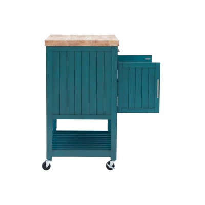 Abigail Kitchen Cart Teal - Powell Company 7 Abigail Kitchen Cart Teal - Powell Company - Image 7
