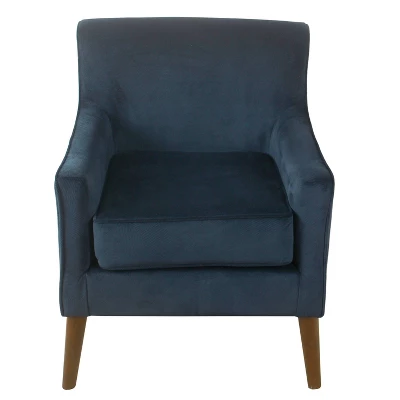 Davis Mid-Century Accent Chair Navy Velvet - HomePop 1 Davis Mid-Century Accent Chair Navy Velvet - HomePop