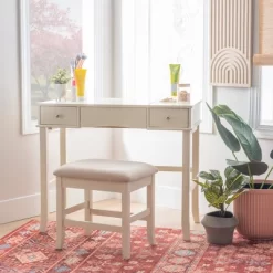 Jackson Vanity Set Cream - Linon -Cozy Living Deals Store GUEST 27e4915d c2c0 420d b1d5 c814c72500ad