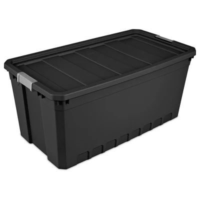 Sterilite Storage System Solution With 50 Gallon Heavy Duty Stackable Storage Box Container Totes With Grey Latching Lid For Home Organization 1 Sterilite Storage System Solution With 50 Gallon Heavy Duty Stackable Storage Box Container Totes With Grey Latching Lid For Home Organization
