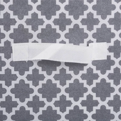 Set Of 2 13"x13"x13" Nonwoven Polyester Lattice Storage Cube Gray - Design Imports 7 Set Of 2 13"x13"x13" Nonwoven Polyester Lattice Storage Cube Gray - Design Imports - Image 7