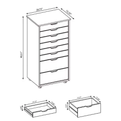 Cary 8 Drawer Rolling Storage Cart - Linon -Cozy Living Deals Store GUEST 28d4da99 c61d 4ea0 8242 f9cebaaaa27d