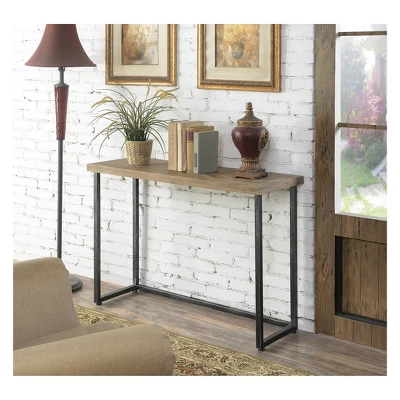 Laredo Parquet Console Table Natural/Black - Breighton Home 2 Laredo Parquet Console Table Natural/Black - Breighton Home - Image 2