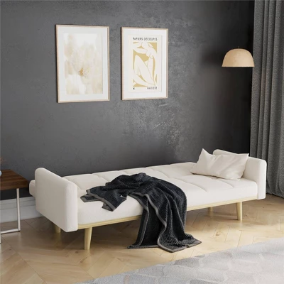 Benedict Wooden Futon Ivory - Room & Joy 3 Benedict Wooden Futon Ivory - Room & Joy - Image 3