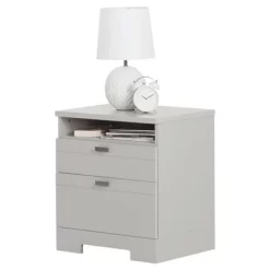 Reevo Nightstand With Drawers And Cord Catcher - South Shore -Cozy Living Deals Store GUEST 29bc504a fa5b 43cc 8cb2 e17cb0c583ad