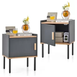 Costway Nightstand Bedside End Table With Door Cabinet For Living Room Bedroom -Cozy Living Deals Store GUEST 2a8b024a 4809 4f25 9a40 d9f14f53b9b6