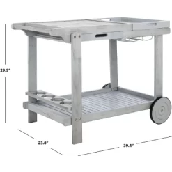 Orland Tea Trolley - Grey - Safavieh -Cozy Living Deals Store GUEST 2a943d68 f2ef 415d 8393 f23255225d23