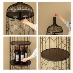 Vintiquewise Creative Bottle Shaped Black Wine Holder Rack Holder For Dining Room, Office, And Entryway -Cozy Living Deals Store GUEST 2b4db41b 61ce 4387 b815 e796575b4b67