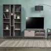 Bijan 2pc Mid-Century Entertainment Center Set Sonoma Gray Oak - Christopher Knight Home