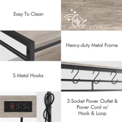 Yaheetech 4-tier 64" H Kitchen Baker's Rack With Power Outlet, Gray -Cozy Living Deals Store GUEST 2baf5317 8767 46a4 a714 c2266e311b22