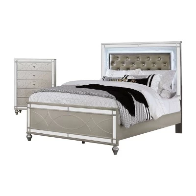 2pc La Mesa Bed And Chest Set Silver - HOMES: Inside + Out 8 2pc La Mesa Bed And Chest Set Silver - HOMES: Inside + Out - Image 8
