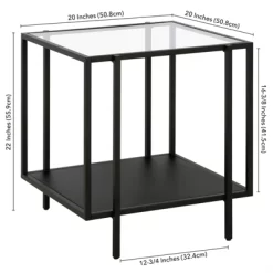 Black Bronze Side Table With Metal Shelf - Henn&Hart -Cozy Living Deals Store GUEST 2c0b5255 0762 4697 a5db f3f9d08430ed