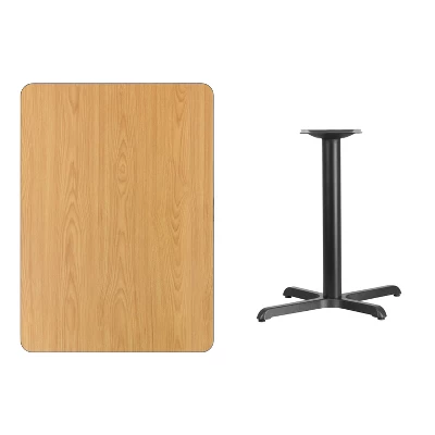 Emma And Oliver 30"x42" Rectangular Natural Laminate Table Top With 23.5"x29.5" Base 2 Emma And Oliver 30"x42" Rectangular Natural Laminate Table Top With 23.5"x29.5" Base - Image 2