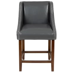 Flash Furniture Carmel Series 24" High Transitional Wood Counter Height Stool With Accent Nail Trim, Set Of 2 -Cozy Living Deals Store GUEST 2cda1eea de1a 49e0 88a4 7f3e33d1b10c