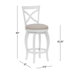 25" Ellendale Wood Counter Height Barstool White - Hillsdale Furniture -Cozy Living Deals Store GUEST 2d52fe4c c062 492e b42b 19f3e4b529c1