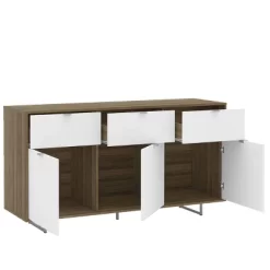 Montana 58 Inch Sideboard - Walnut And White - Polifurniture