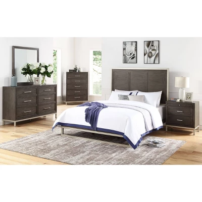 Broomfield 2 Drawer Nightstand Walnut - Steve Silver Co. 1 Broomfield 2 Drawer Nightstand Walnut - Steve Silver Co.