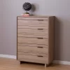 Fynn 5 Drawer Chest Rustic Oak - South Shore