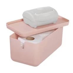 Cade Lidded Storage Bin Blush - IDESIGN -Cozy Living Deals Store GUEST 2e1fc6a2 219d 483f be0d 6b3025f8c554