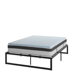 Flash Furniture 14 Inch Metal Platform Bed Frame With 10 Inch Pocket Spring Mattress In A Box And 2 Inch Cool Gel Memory Foam Topper -Cozy Living Deals Store GUEST 2e2c8116 2ef8 48c4 9d1e 8de94246f0ae